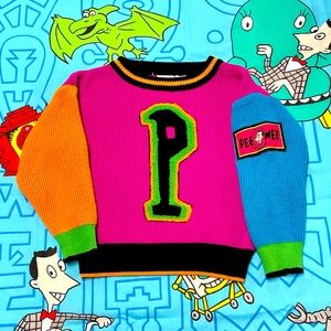 Rare Vintage Pee-Wee Herman Cropped Sweater